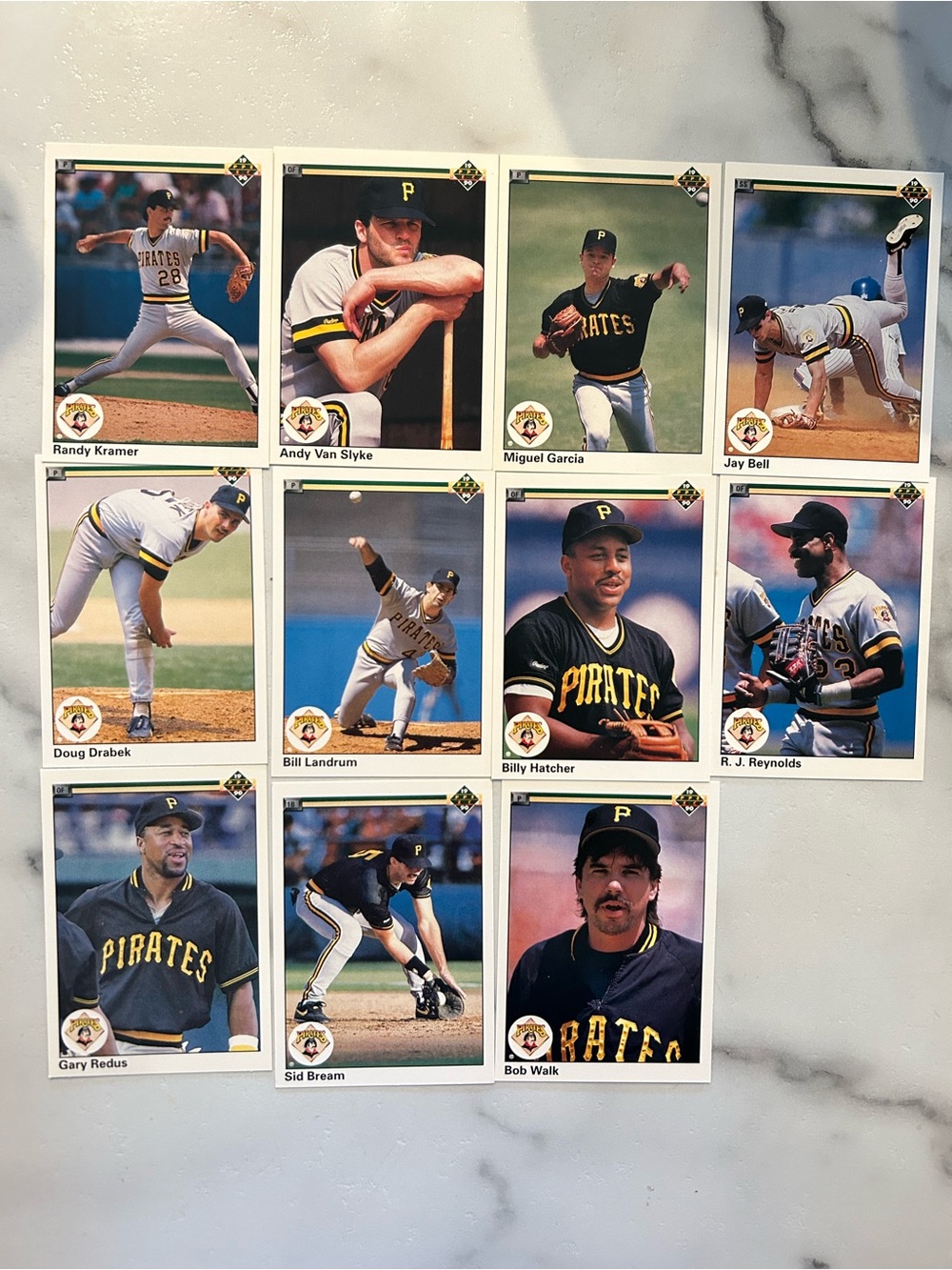 Vintage Pittsburgh Pirates Baseball Card Lot - 1990 Upper deck.